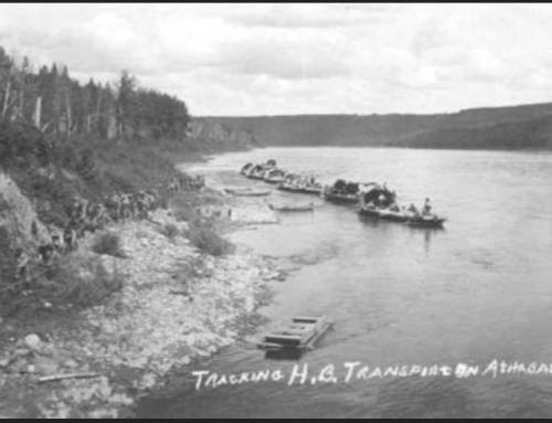 Scow Boats, Heavy Haulers on the Athabasca River, Alberta, Canada