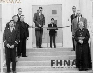 Opening of Desmarais Indian Residential School, Wabasca, Alberta, 1959 - Bigstone Cree Nation - a185650-v8